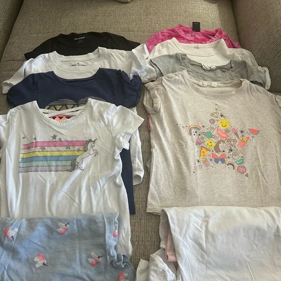 Girls' Assorted Color T-Shirts - Pack of 11 size 4/5 - Picture 5 of 6